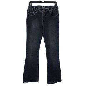 Squeeze Jeans Junior’s 9 Blue Flare Denim Dark Wash Stretch Flared Leg Y2K